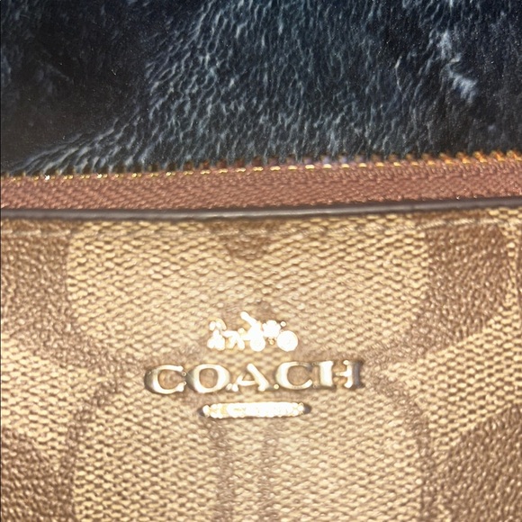 Coach Brown Signature Wristlet - Picture 3 of 6